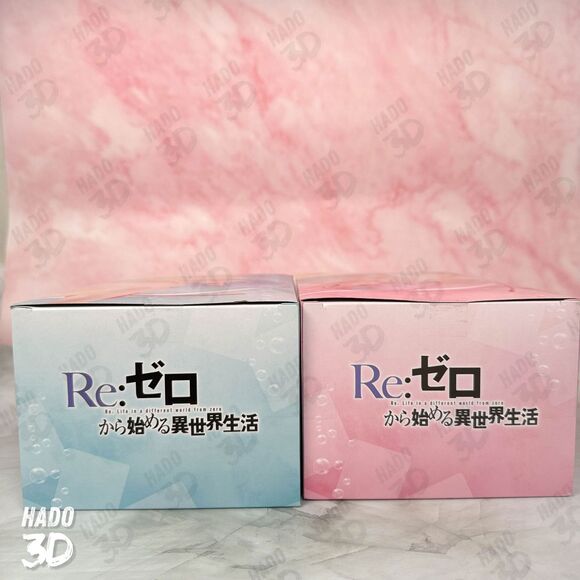 Re:ZERO Ram Rem Cream Soda Figure Set Elcoco Starting Life in Another World New - Picture 6 of 7